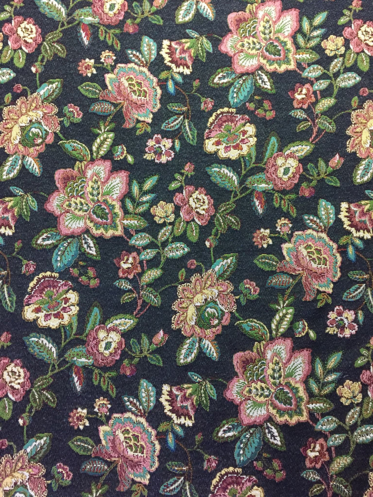 Ornamental Floral Vine Polyester Jacquard Fabric for Bags Polyester Jacquard Fabric
