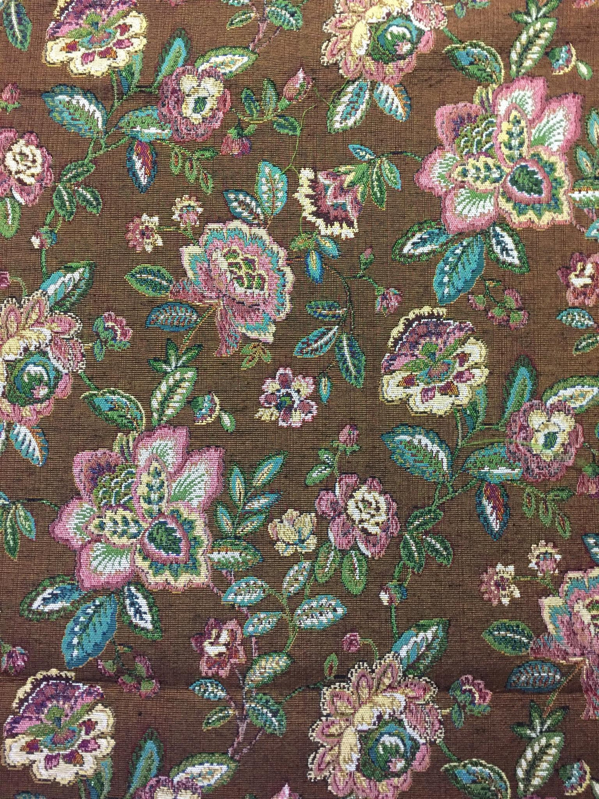 Ornamental Floral Vine Polyester Jacquard Fabric for Bags Polyester Jacquard Fabric