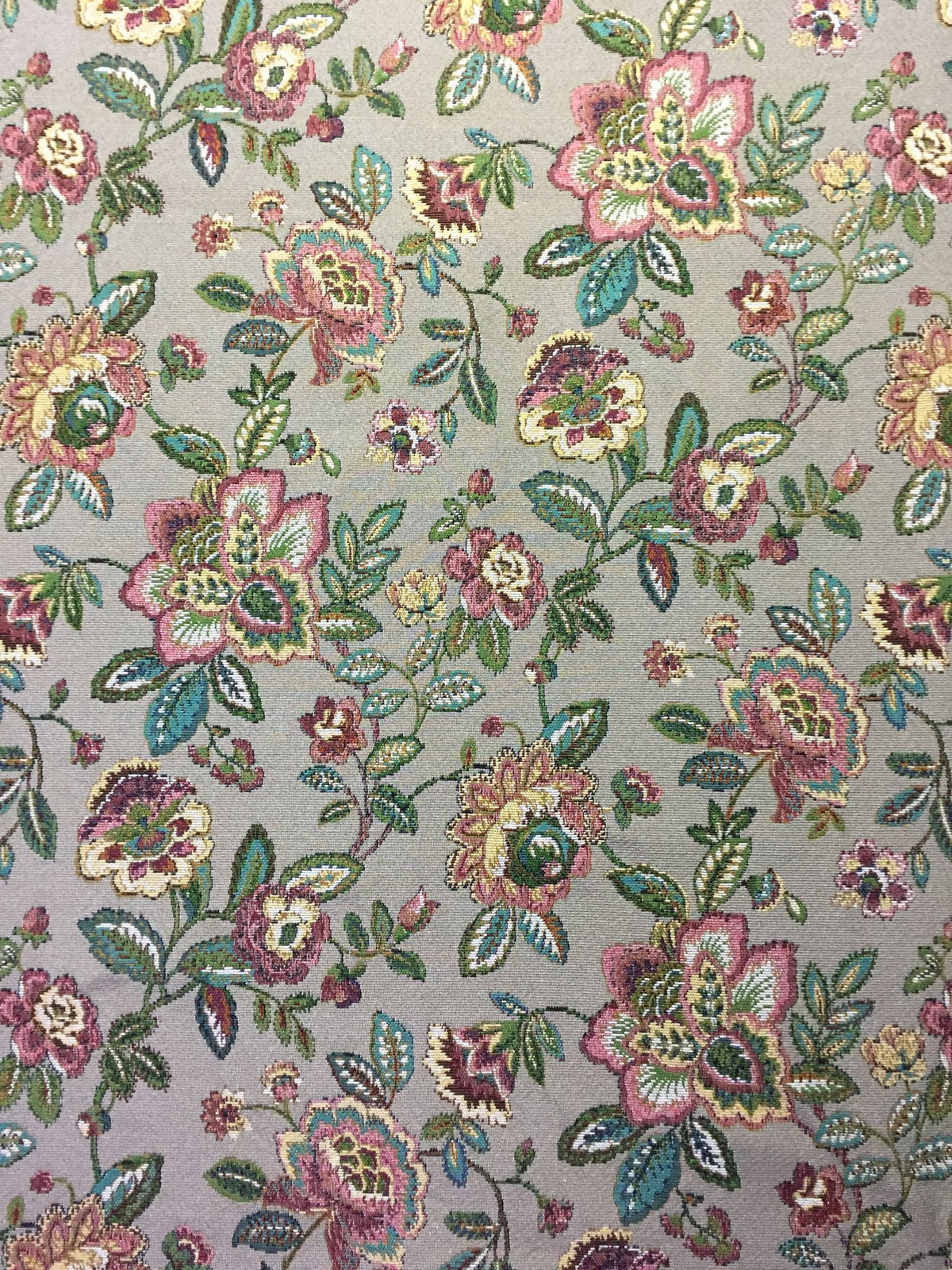 Ornamental Floral Vine Polyester Jacquard Fabric for Bags Polyester Jacquard Fabric