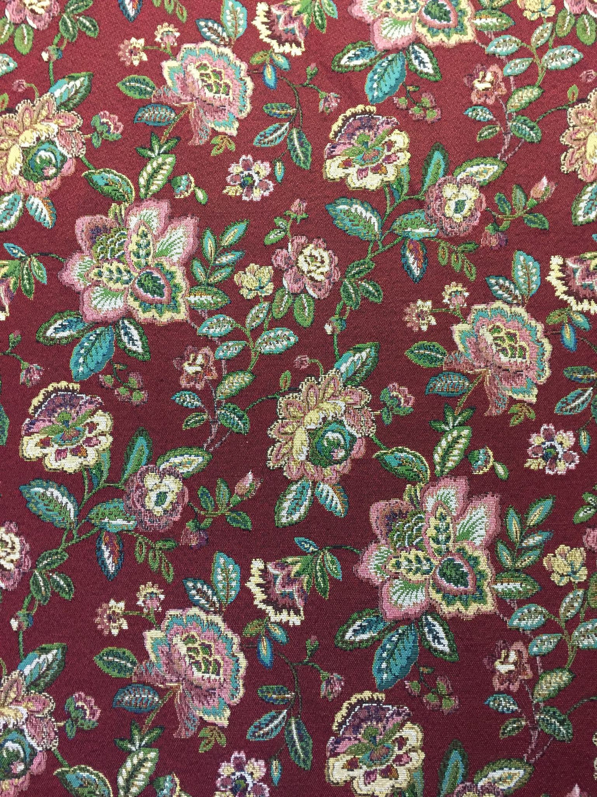 Ornamental Floral Vine Polyester Jacquard Fabric for Bags Polyester Jacquard Fabric