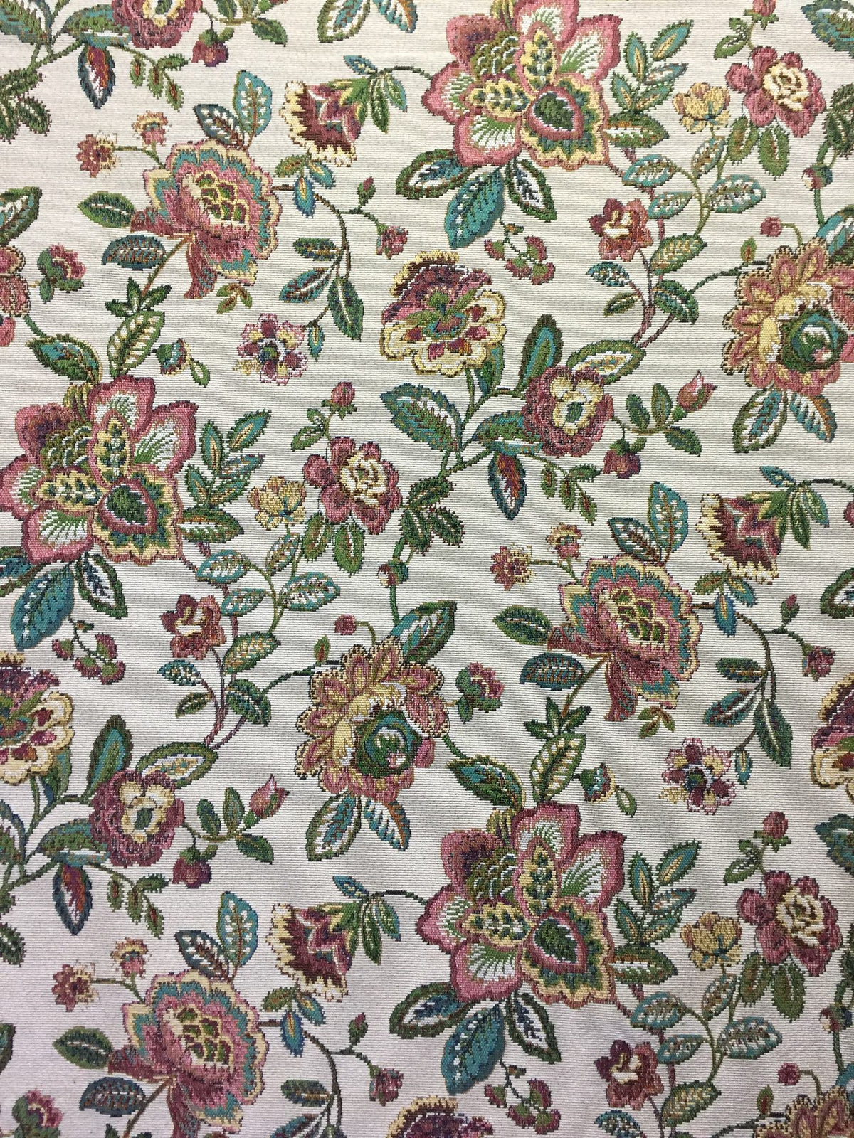 Ornamental Floral Vine Polyester Jacquard Fabric for Bags Polyester Jacquard Fabric