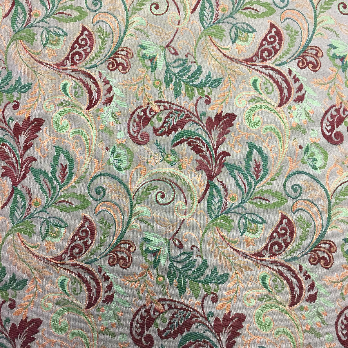 Paisley Leaf Scroll Polyester Jacquard Fabric for Bags Polyester Jacquard Fabric