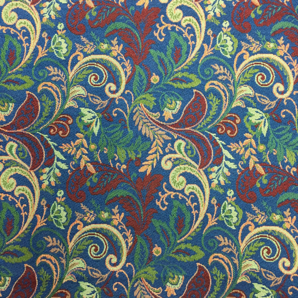 Paisley Leaf Scroll Polyester Jacquard Fabric for Bags Polyester Jacquard Fabric