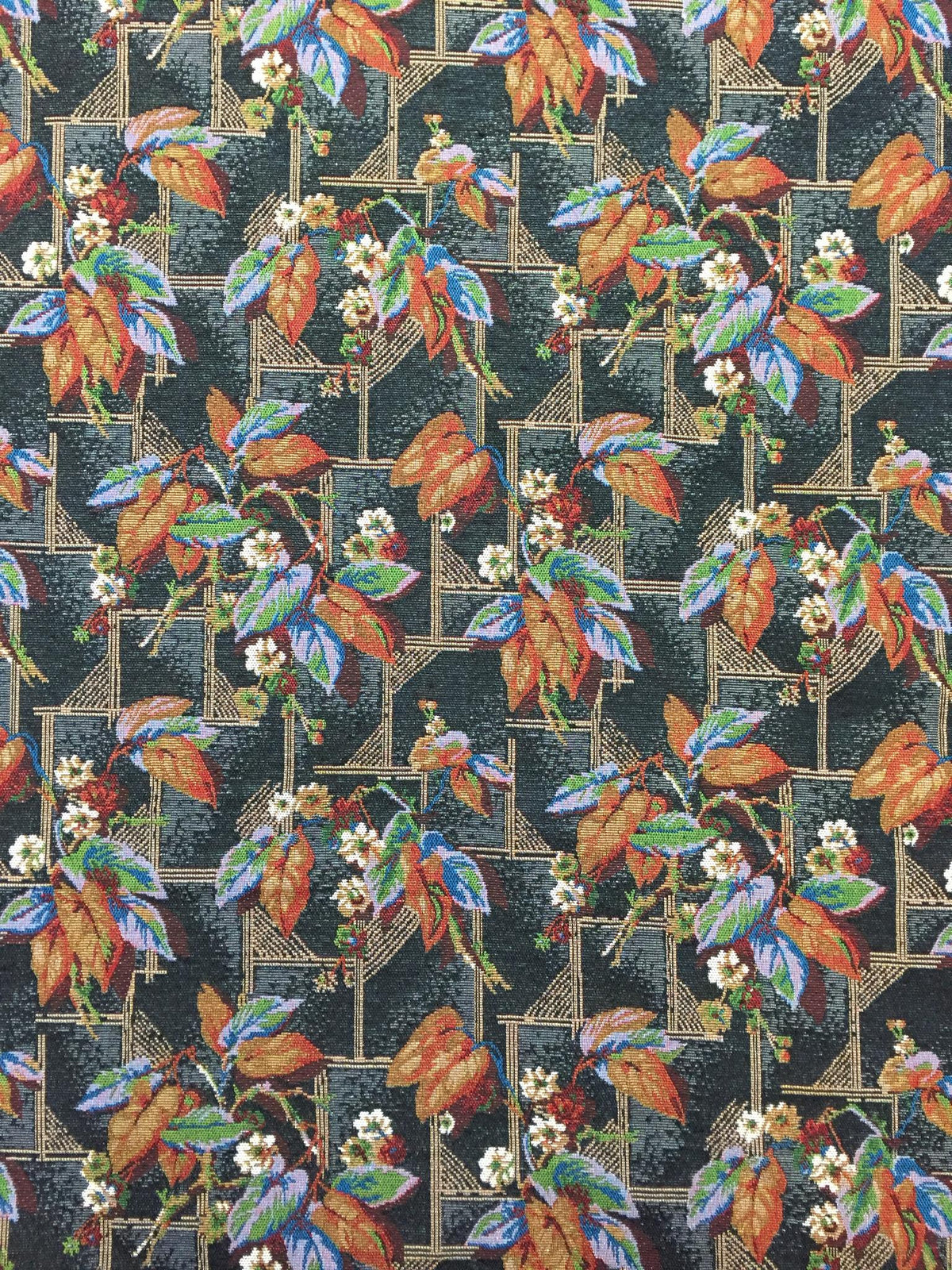 Patchwork Botanical Polyester Jacquard Fabric for Bags Polyester Jacquard Fabric