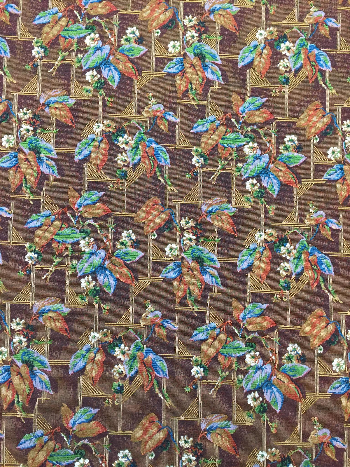 Patchwork Botanical Polyester Jacquard Fabric for Bags Polyester Jacquard Fabric