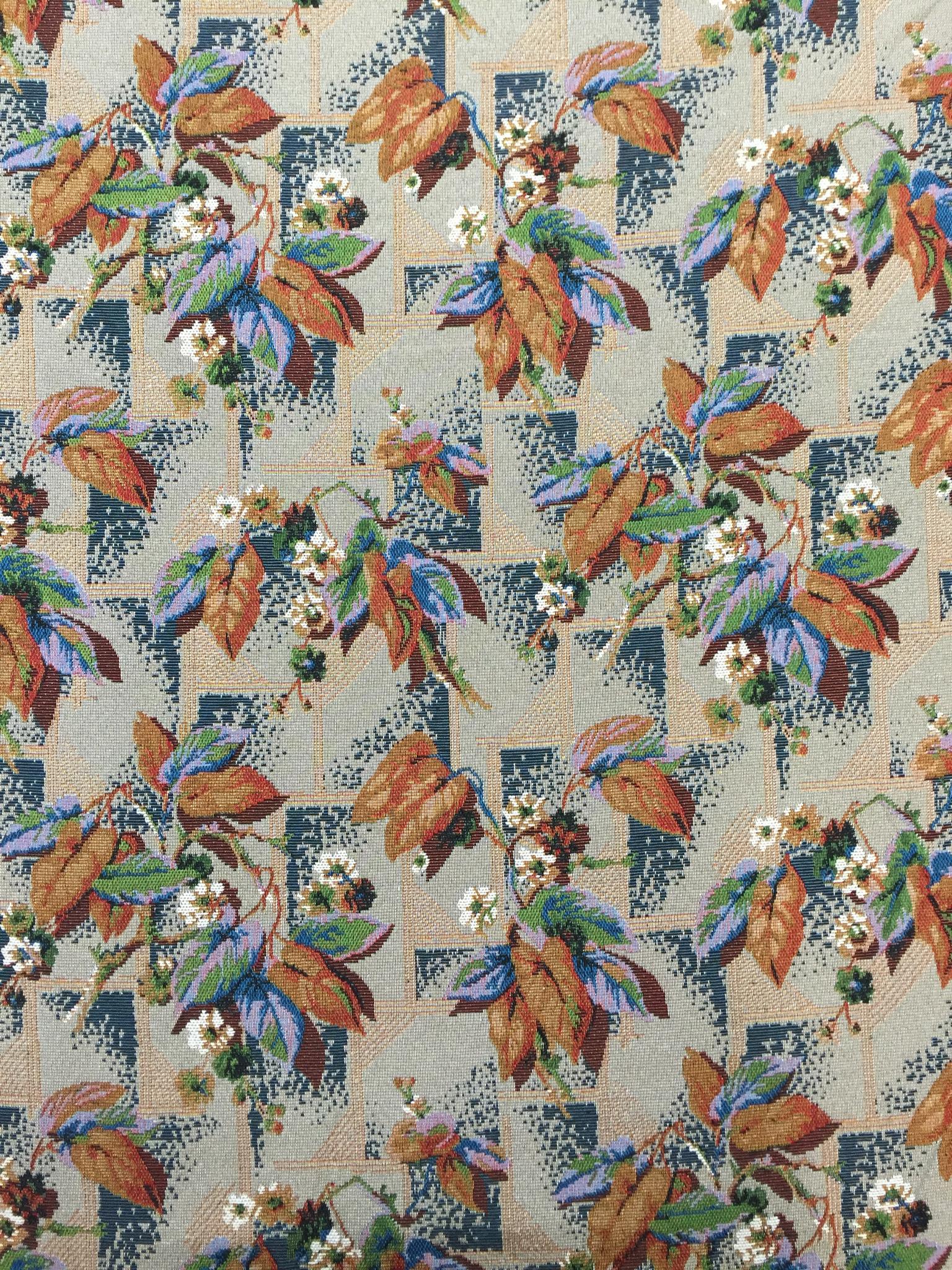 Patchwork Botanical Polyester Jacquard Fabric for Bags Polyester Jacquard Fabric