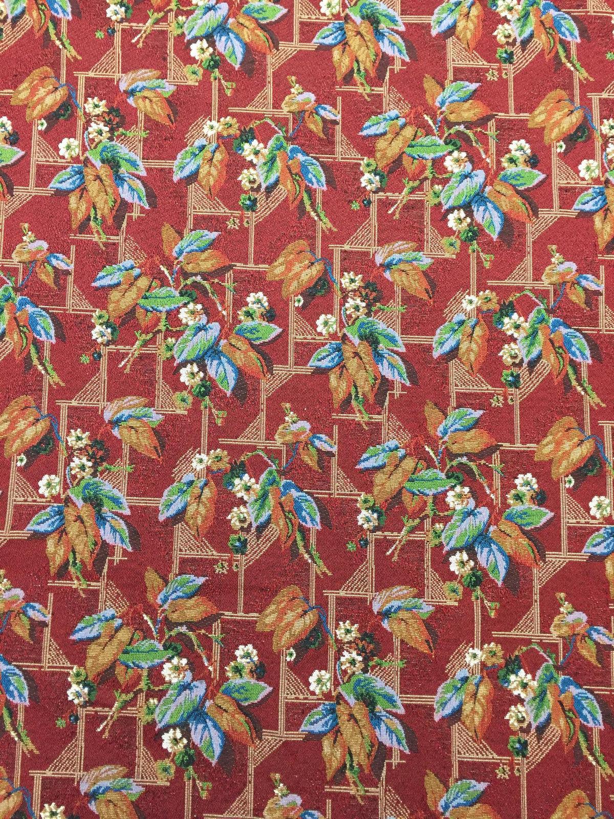 Patchwork Botanical Polyester Jacquard Fabric for Bags Polyester Jacquard Fabric
