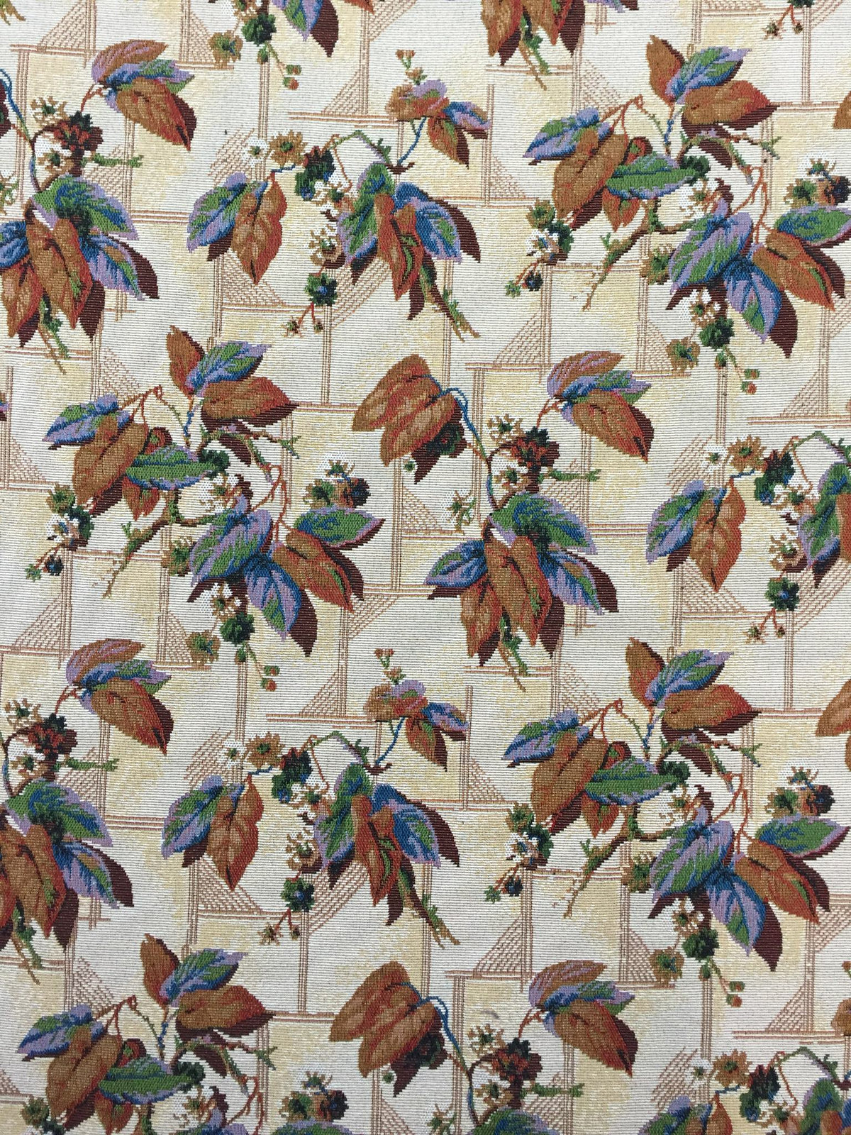 Patchwork Botanical Polyester Jacquard Fabric for Bags Polyester Jacquard Fabric