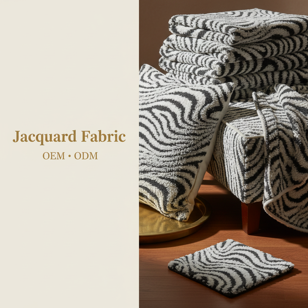 Black White Zebra Stripe Chenille Jacquard Fabric | 100% Polyester | 145cm | Coating Available | Wholesale OEM Functional Fabric