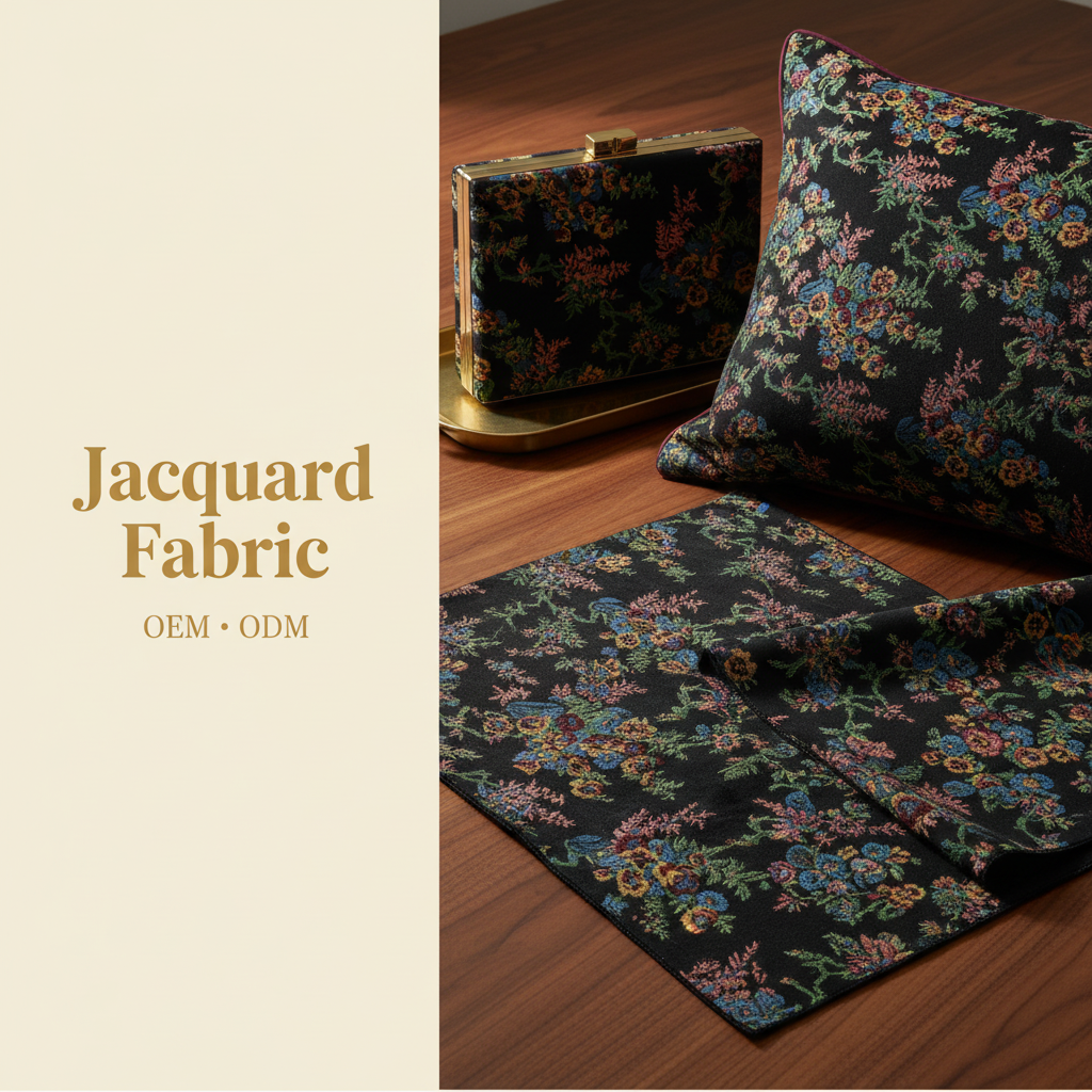 Multicolor Jacquard Fabric | Victorian Rose Bouquet | 150cm | Wholesale OEM Custom Cotton-Poly Jacquard Fabric