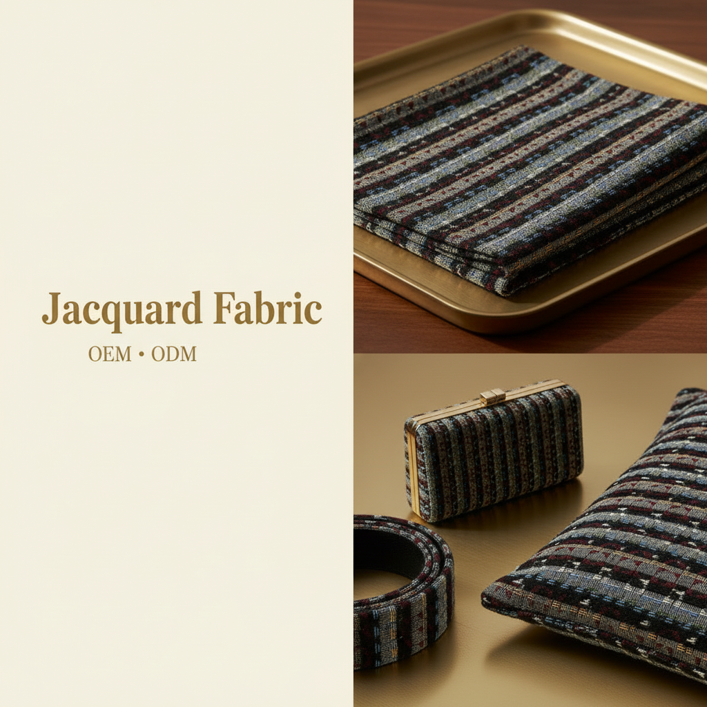 Black & White Houndstooth Stripe Jacquard Woven Fabric | Polyester-Cotton | 150cm | Wholesale OEM Custom Cotton-Poly Jacquard Fabric