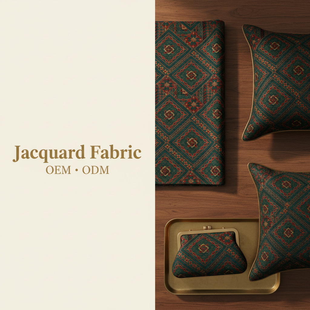 Multicolor Diamond Medallion Chenille Jacquard Fabric | Polyester-Cotton Chenille | 150cm | Wholesale OEM Custom Chenille Jacquard Fabric