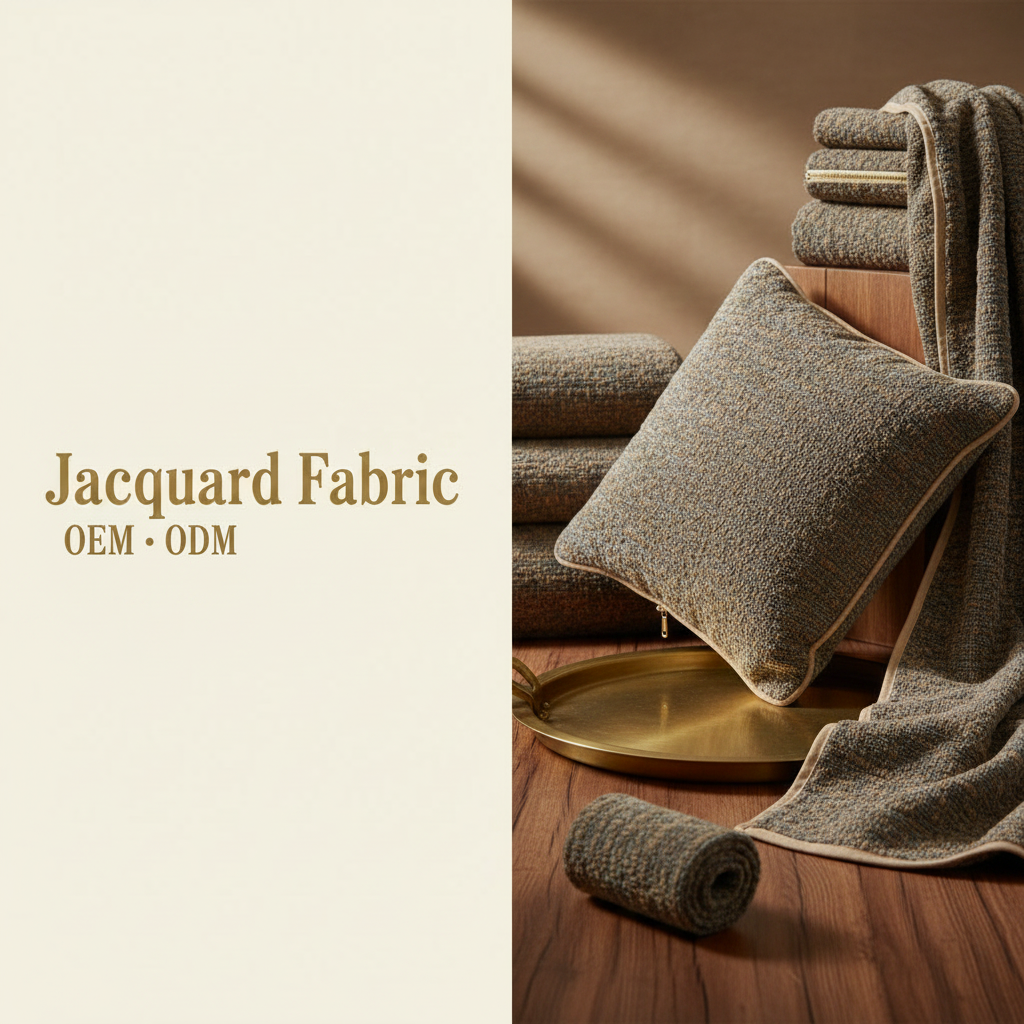Brown-Grey Plain Texture Chenille Jacquard Fabric | 100% Polyester | 145cm | Wholesale OEM Functional Fabric