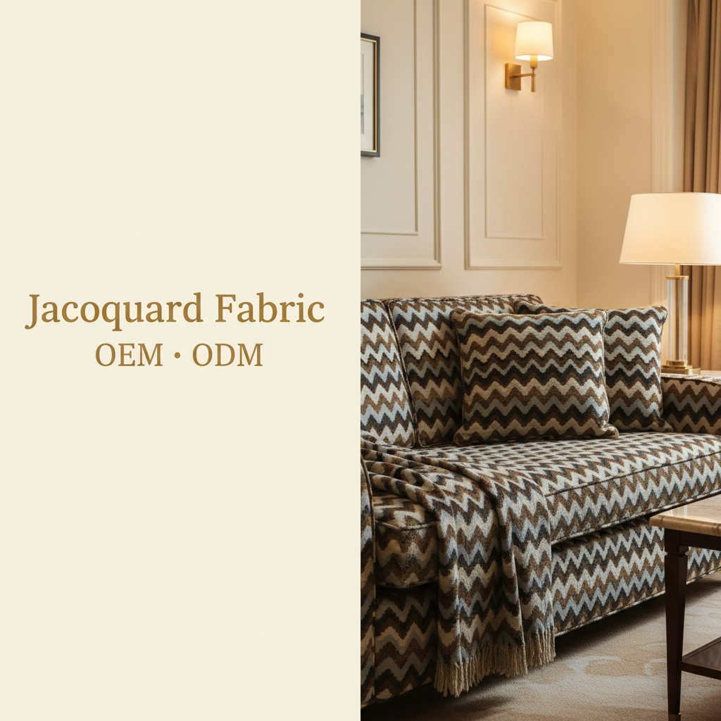 Multi-Color Chevron Chenille Jacquard Fabric | 100% Polyester | 145cm | Wholesale OEM Custom Functional Fabric