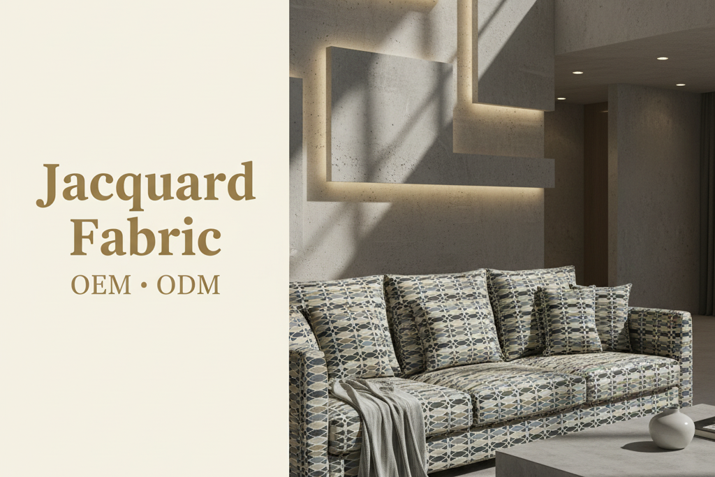Multi Oval Lattice Chenille Jacquard Fabric | 100% Polyester | 145cm | Coating Available | Wholesale OEM Functional Fabric Jacquard Works