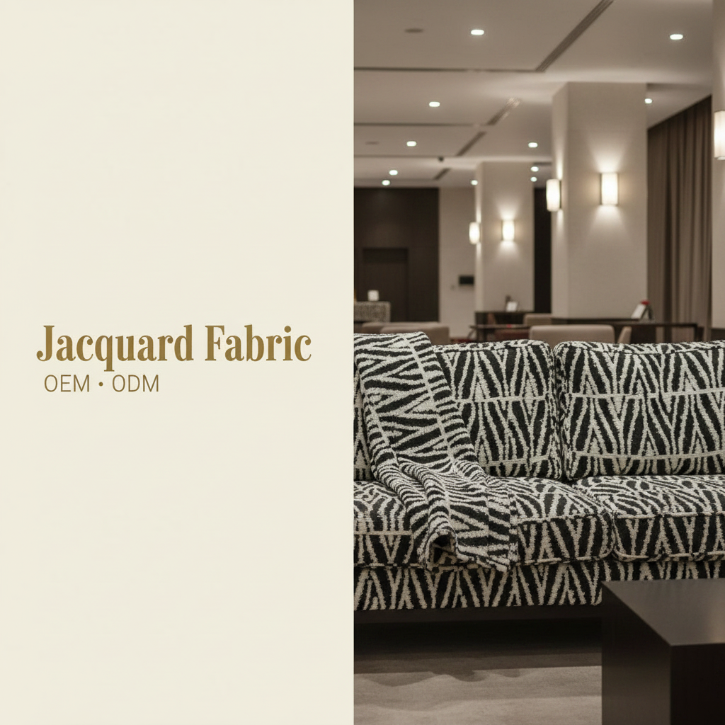Black White Zebra Stripe Chenille Jacquard Fabric | 100% Polyester | 145cm | Coating Available | Wholesale OEM Functional Fabric