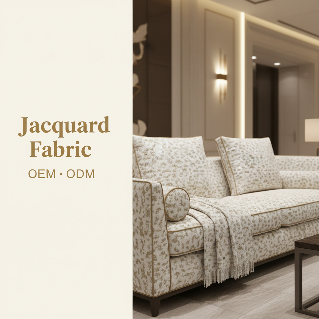 White Abstract Stroke Jacquard Woven Fabric | 100% Polyester | 145cm | Wholesale OEM Functional Fabric