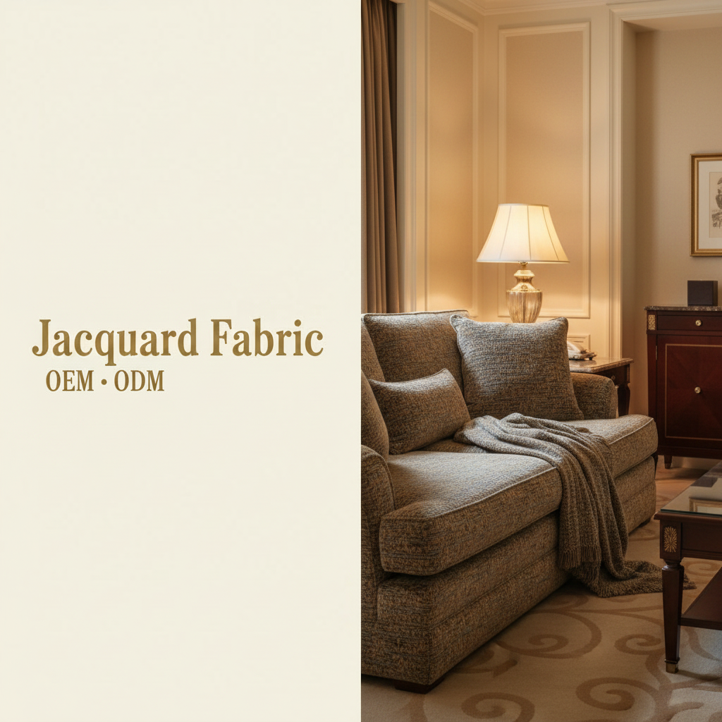 Brown-Grey Plain Texture Chenille Jacquard Fabric | 100% Polyester | 145cm | Wholesale OEM Functional Fabric