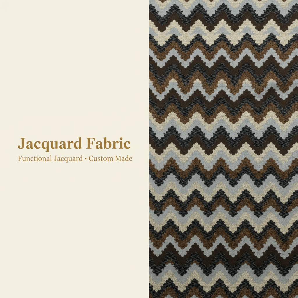 Multi-Color Chevron Chenille Jacquard Fabric | 100% Polyester | 145cm | Wholesale OEM Custom Functional Fabric