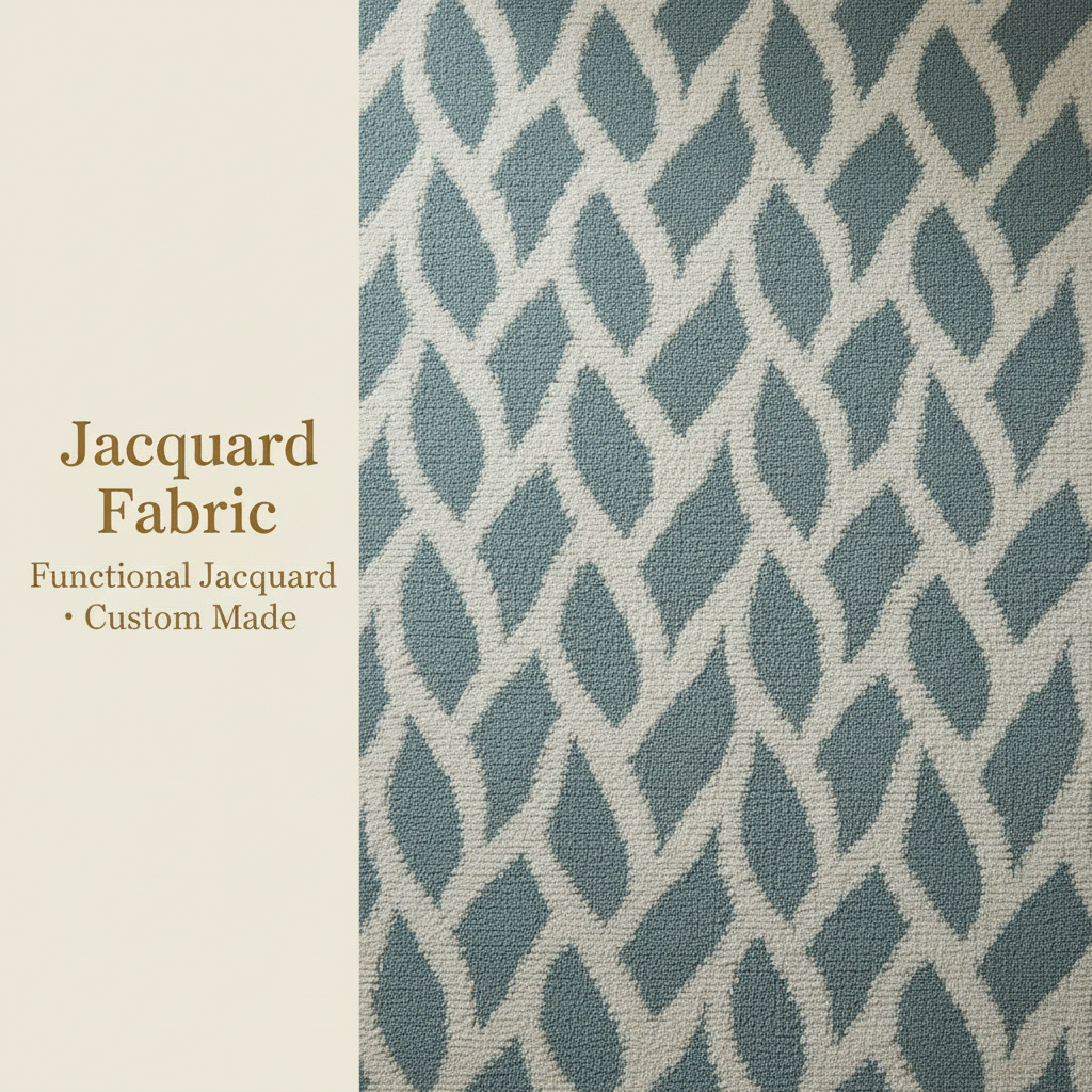 Slate Blue Abstract Wave Chenille Jacquard Fabric | 100% Polyester | 145cm | Coating Available | Wholesale OEM Functional Fabric