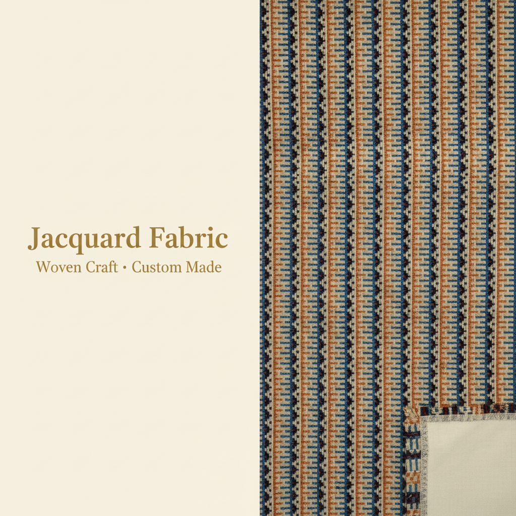 Ethnic Stripe Jacquard Woven Fabric | Polyester-Cotton | 150cm | Wholesale OEM Custom Jacquard Fabric