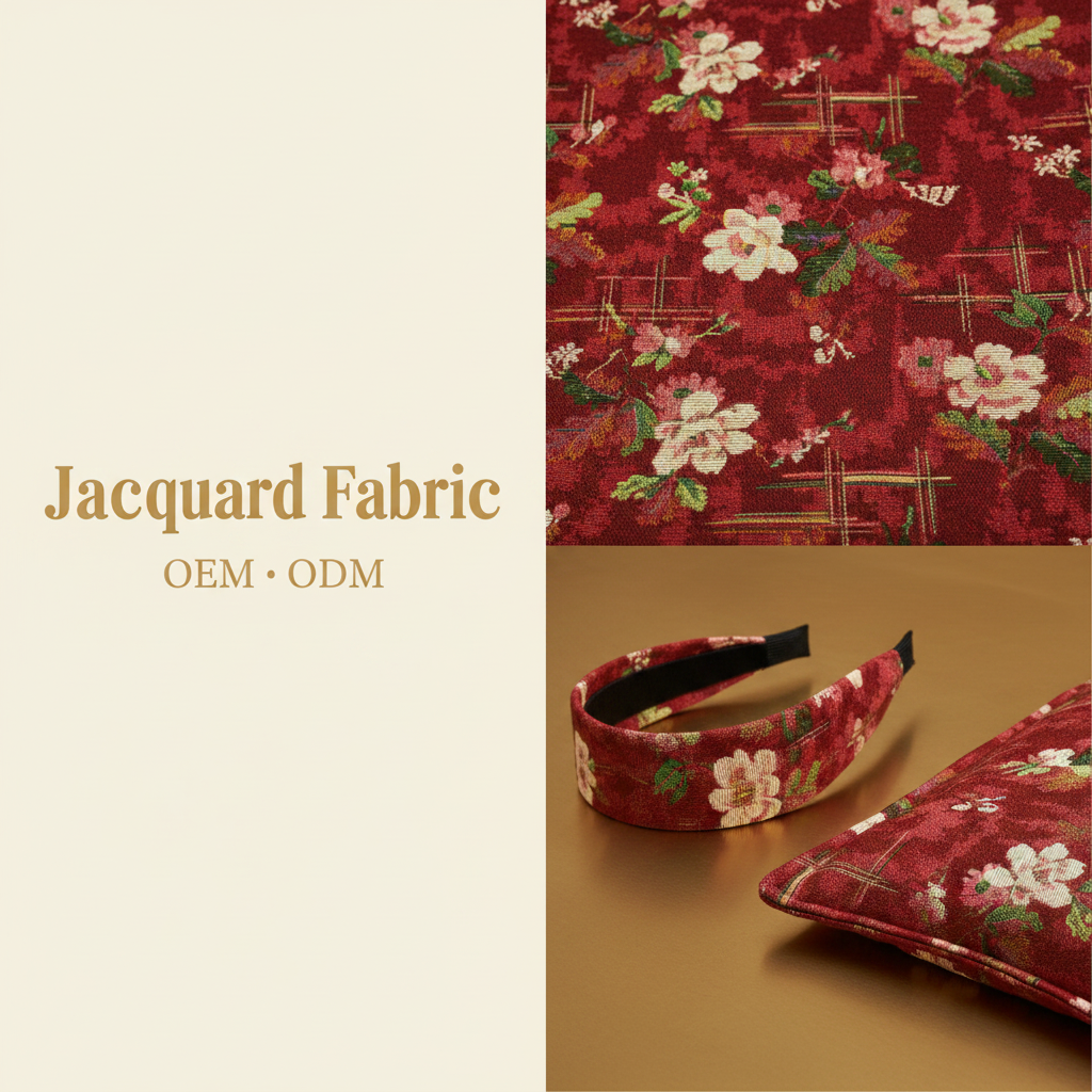 Floral Bouquet Jacquard Woven Fabric | Polyester | 150cm | Wholesale OEM Custom Cotton-Poly Jacquard Fabric