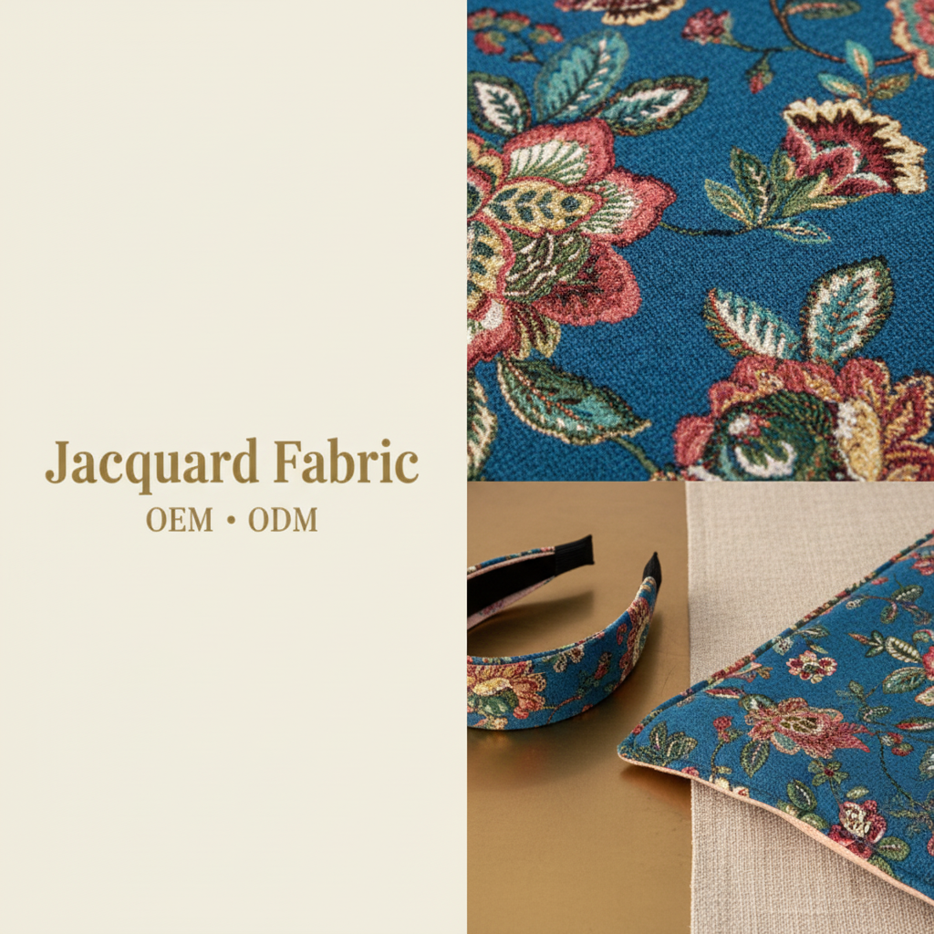 Multi-Color Floral Jacquard Fabric | Polyester-Cotton | 150cm | Wholesale OEM Custom Jacquard Fabric