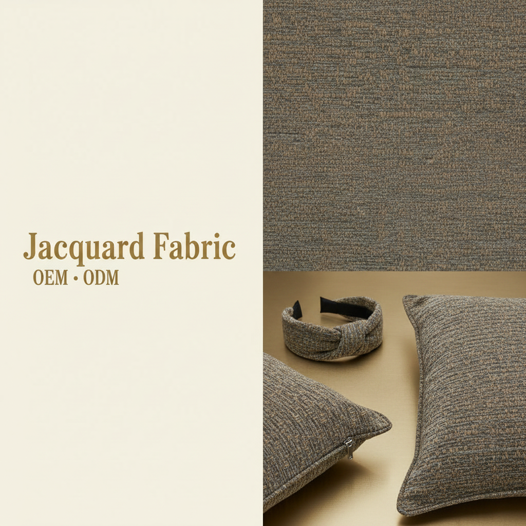 Brown-Grey Plain Texture Chenille Jacquard Fabric | 100% Polyester | 145cm | Wholesale OEM Functional Fabric