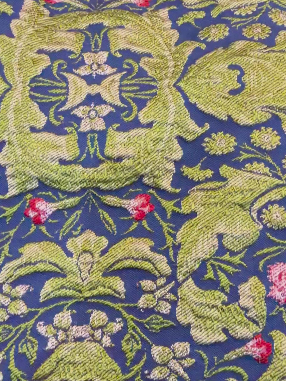 Textured Vintage Floral Jacquard Fabric
