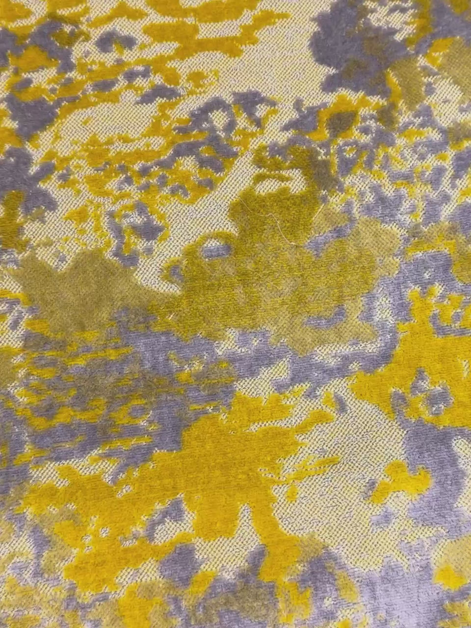 Abstract Forest Landscape Cut Velvet Upholstery Fabric