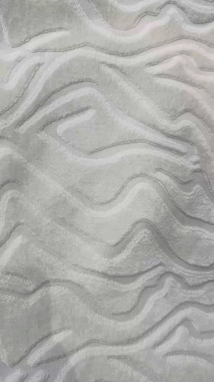 273-6 Customizable Raised-Yarn Wavy Jacquard Sofa Fabric