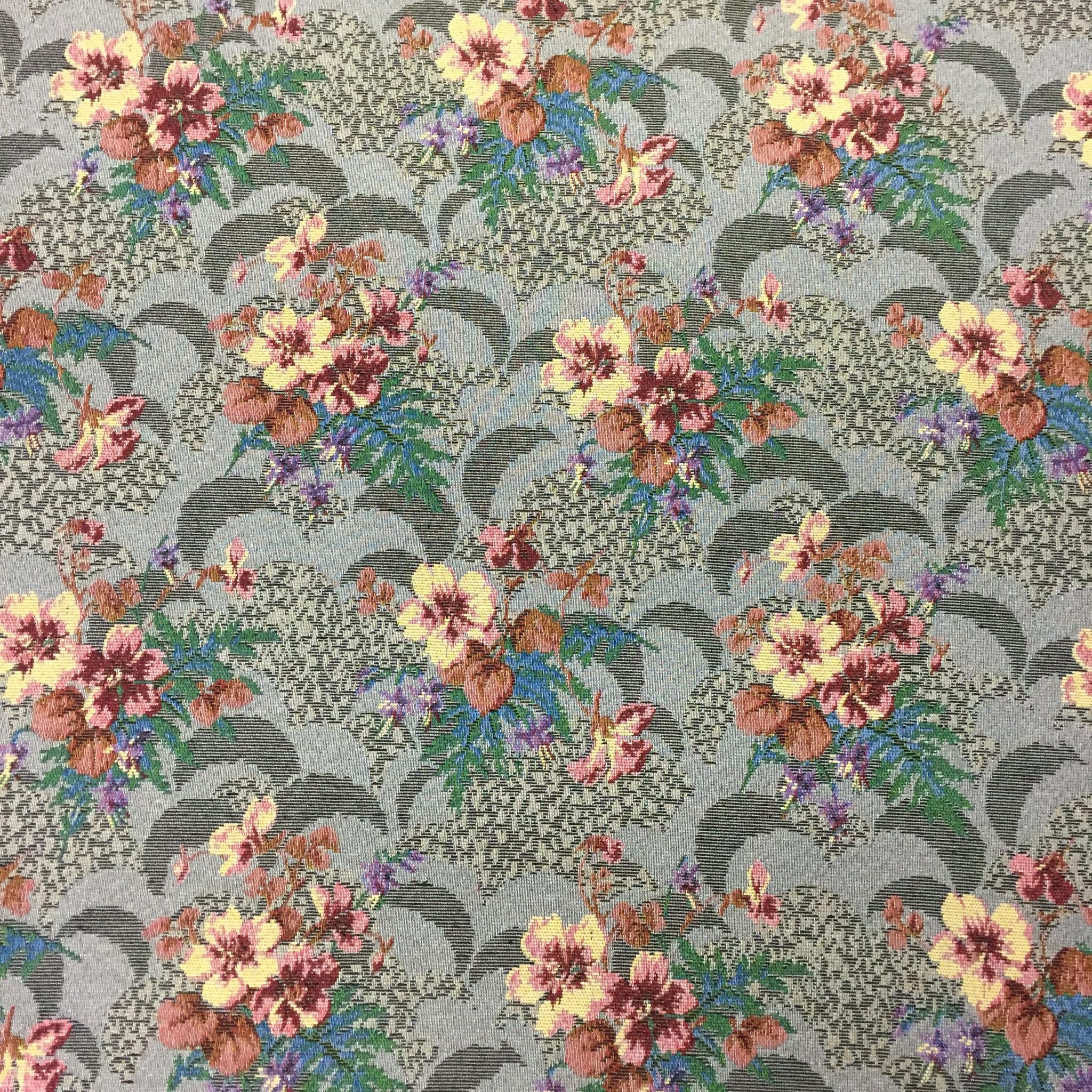 Scalloped Garden Polyester Jacquard Fabric for Bags Polyester Jacquard Fabric