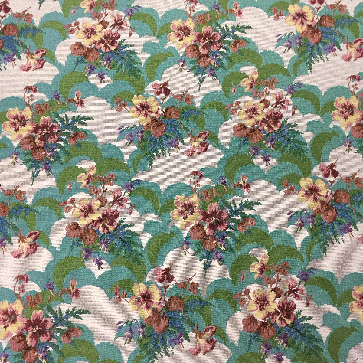 Scalloped Garden Polyester Jacquard Fabric for Bags Polyester Jacquard Fabric