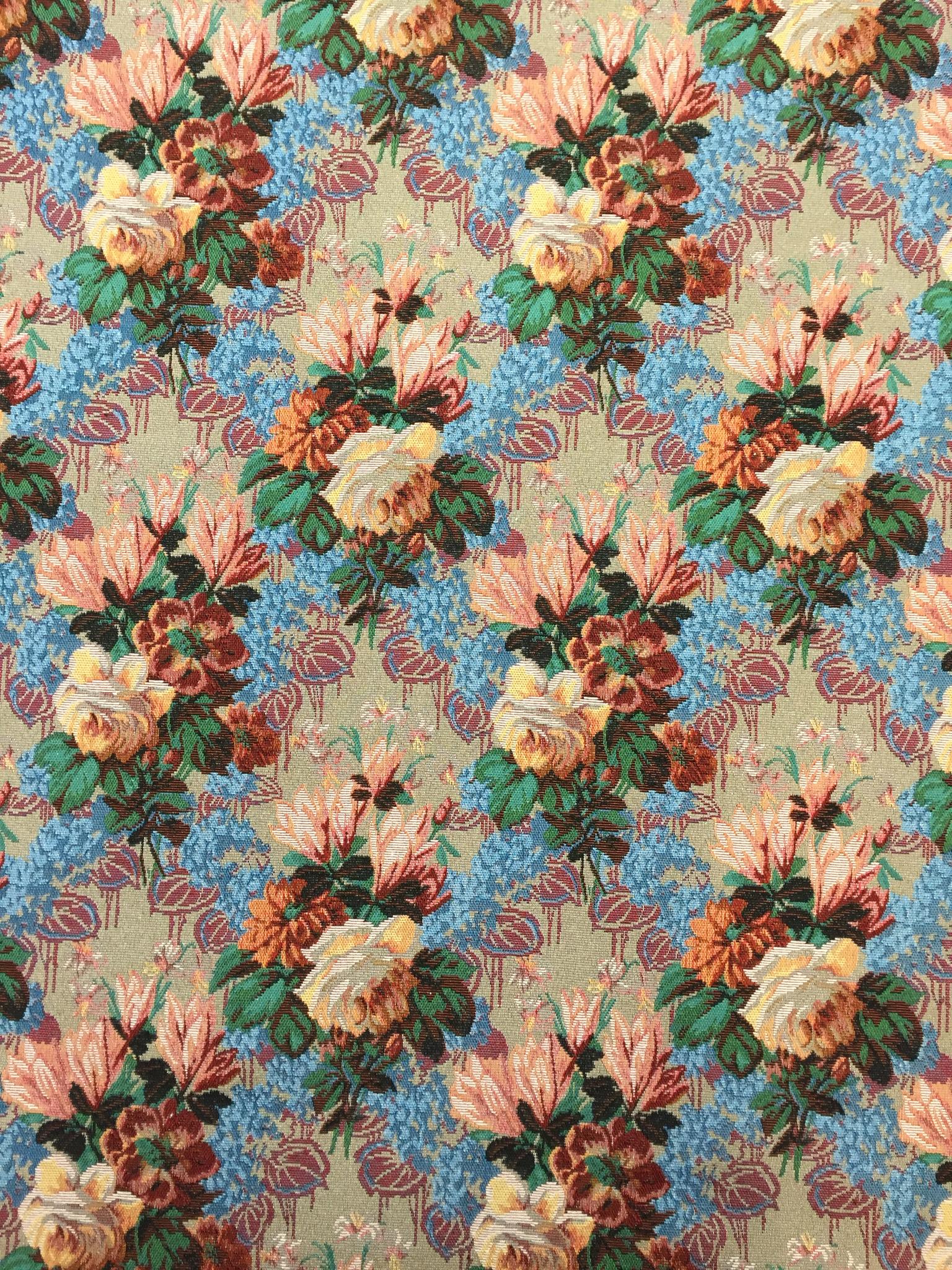 Tropical Bouquet Polyester Jacquard Fabric for Bags Polyester Jacquard Fabric