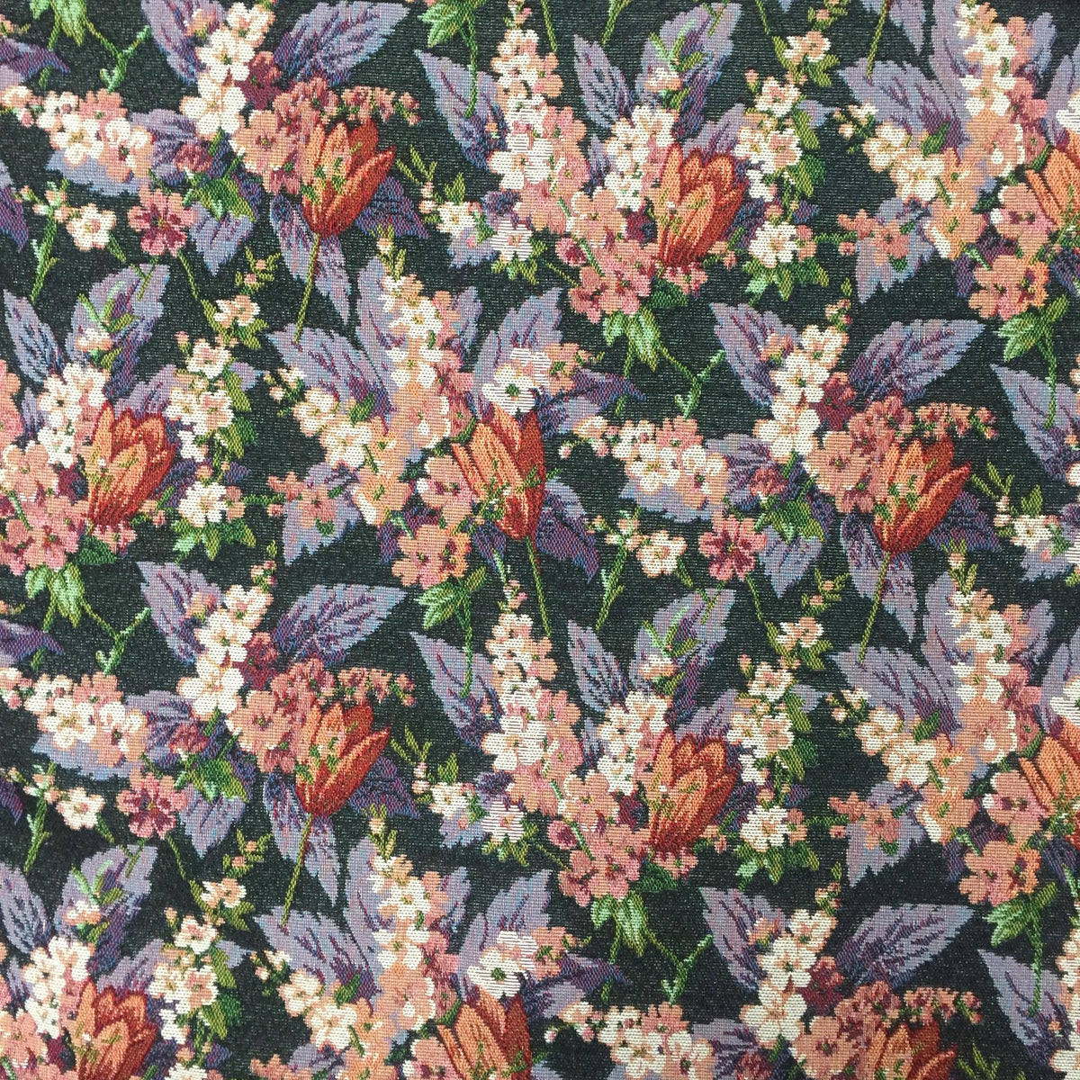 Wildflower Spray Polyester Jacquard Fabric for Bags Polyester Jacquard Fabric