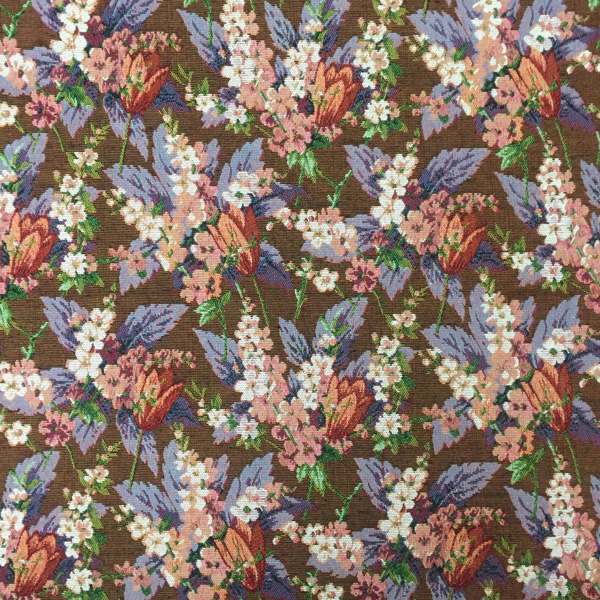 Wildflower Spray Polyester Jacquard Fabric for Bags Polyester Jacquard Fabric