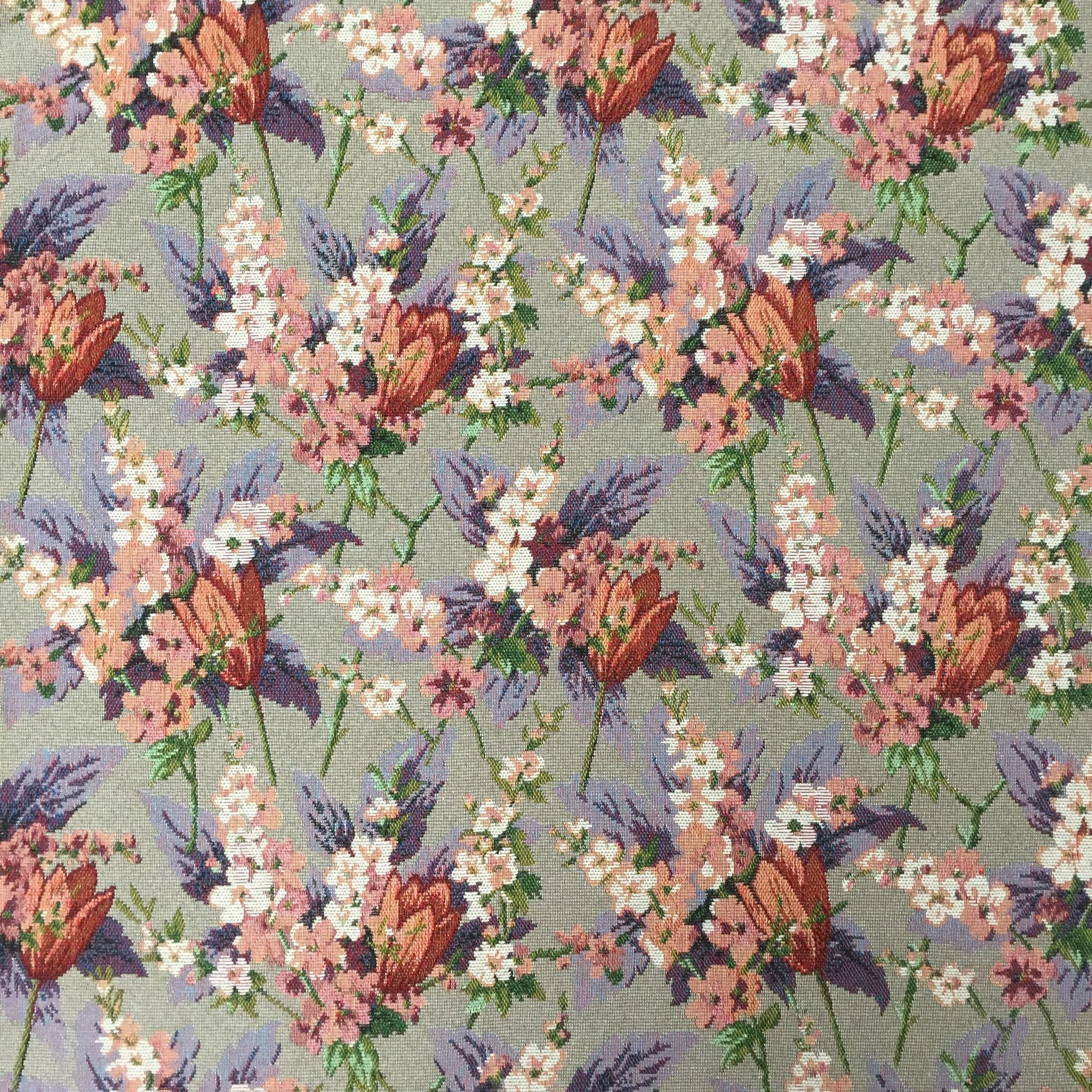 Wildflower Spray Polyester Jacquard Fabric for Bags Polyester Jacquard Fabric
