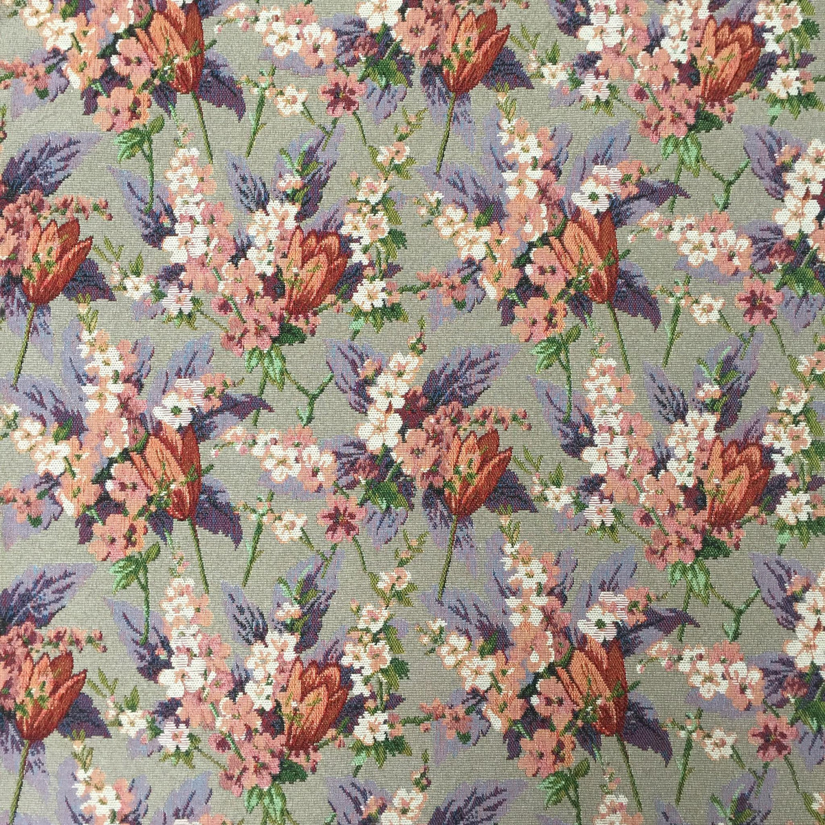 Wildflower Spray Polyester Jacquard Fabric for Bags Polyester Jacquard Fabric