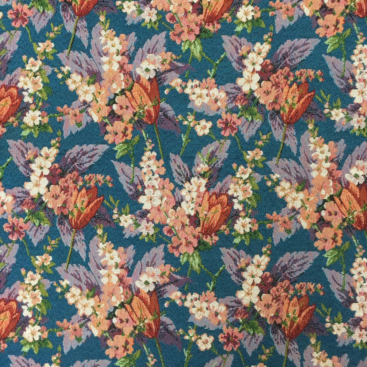 Wildflower Spray Polyester Jacquard Fabric for Bags Polyester Jacquard Fabric