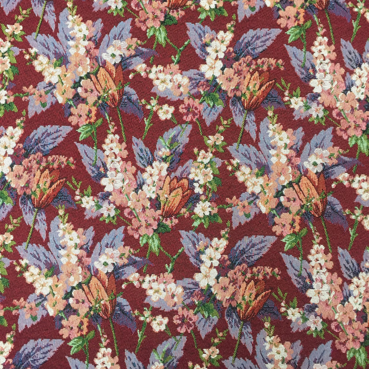 Wildflower Spray Polyester Jacquard Fabric for Bags Polyester Jacquard Fabric
